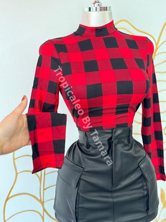 Checkered Plaid Top