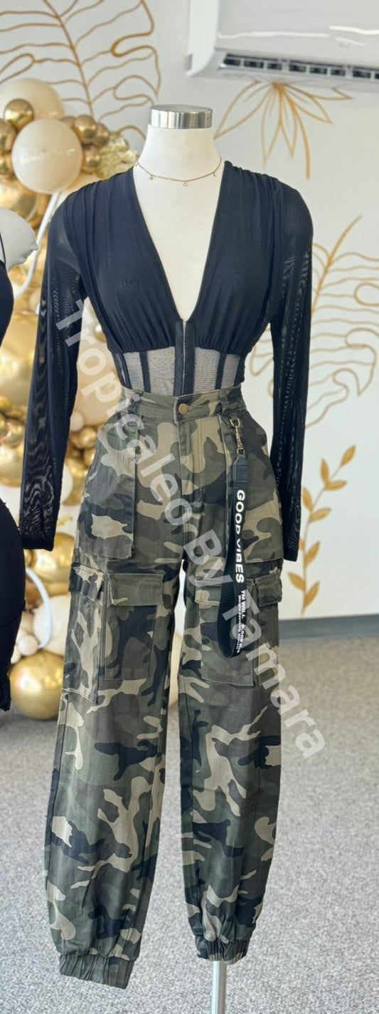 Combat Chic Camo Cargo Pants