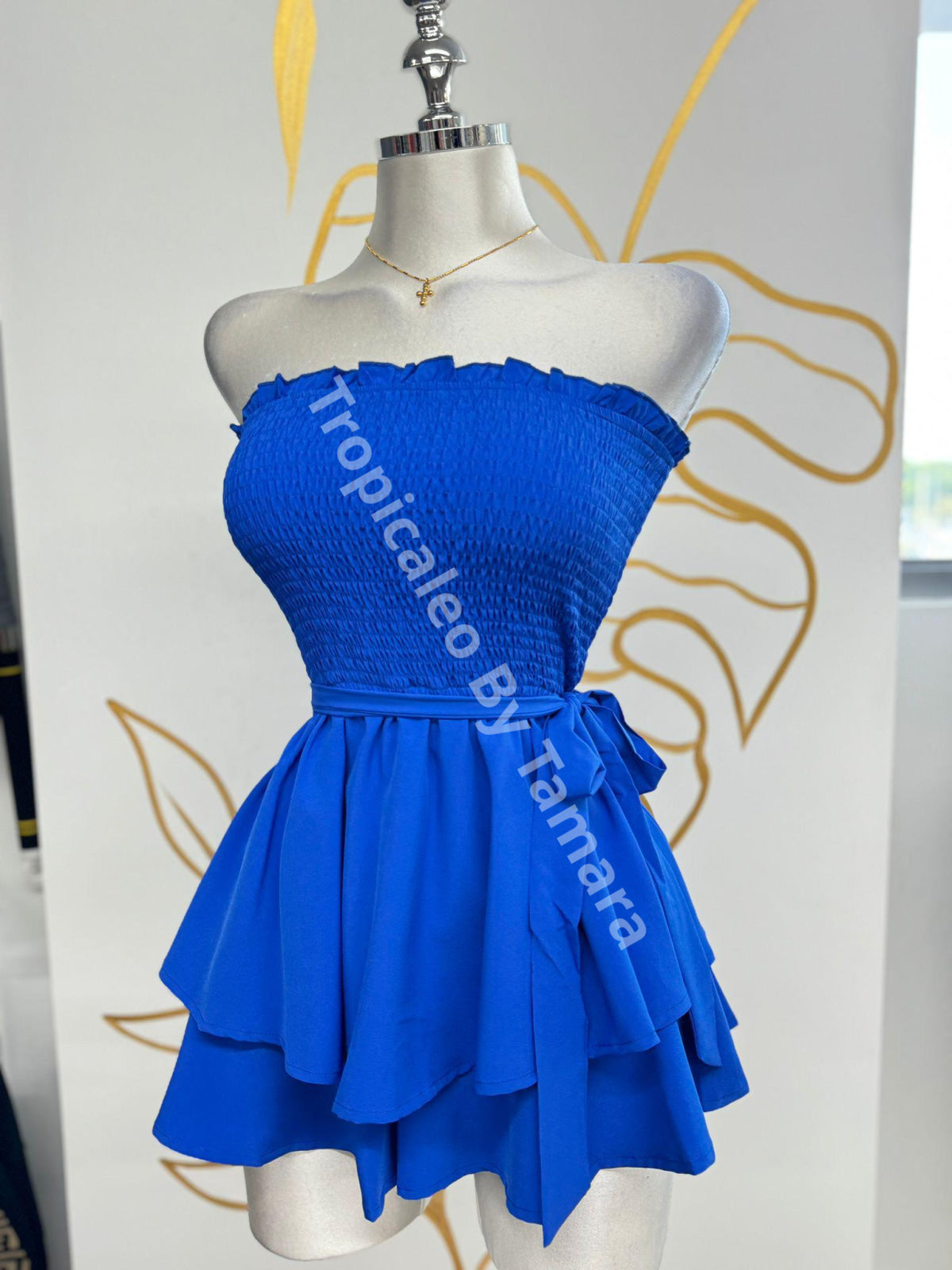 Festive Romper Large / Azul