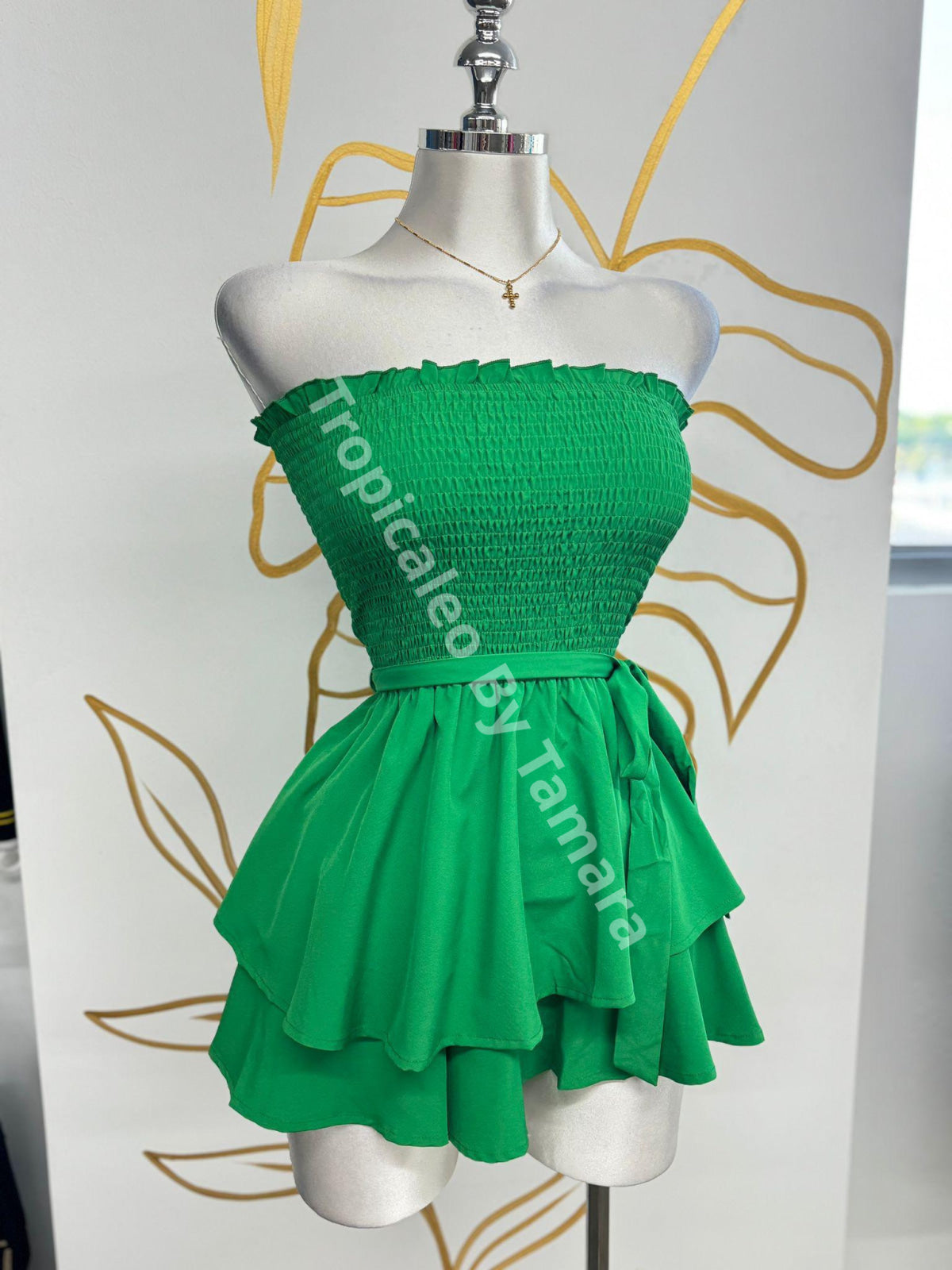 Festive Romper Small / Verde