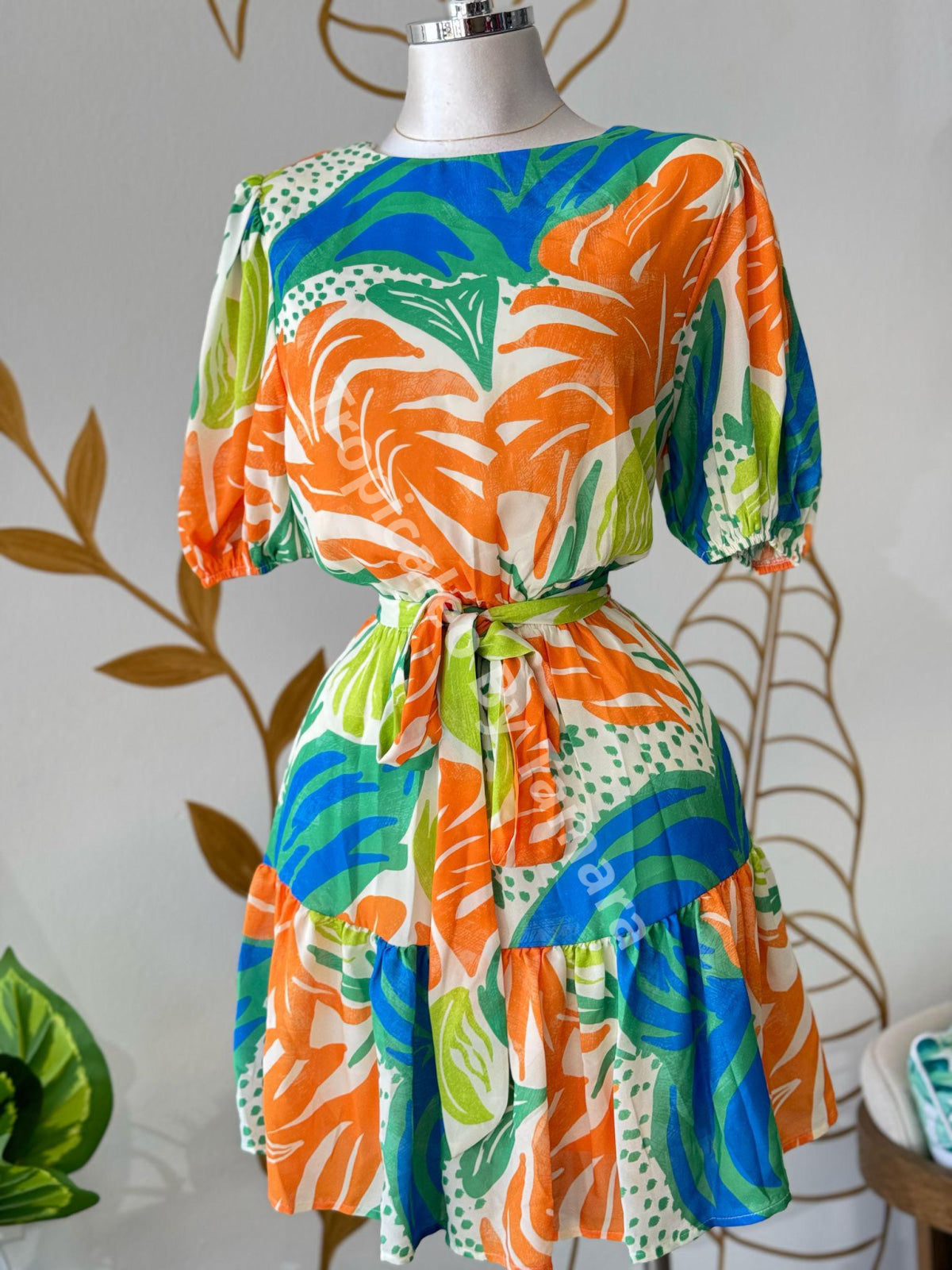 Tropical Bloom Mini Dress