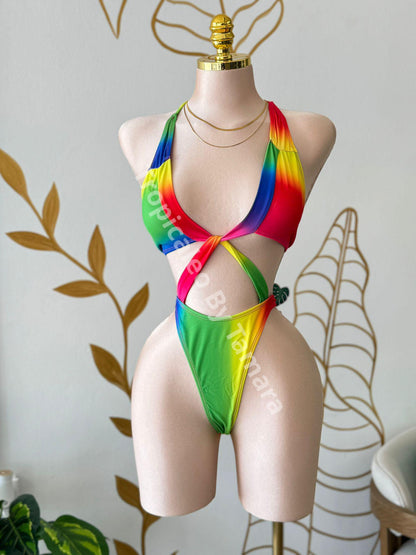 Rainbow Heat One-Piece Swimwear