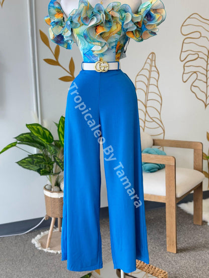 Azure Palazzo Pants