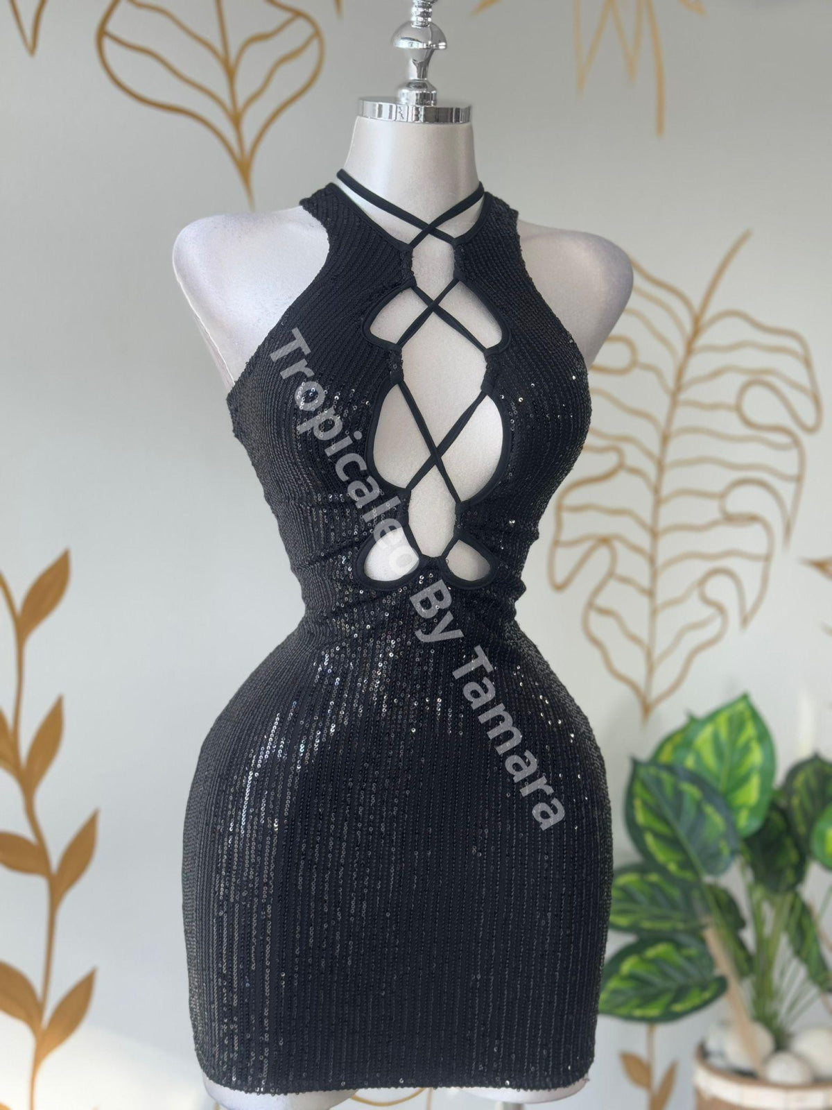 Sequin Black Dress