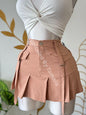 Nude Cargo Mini Skirt