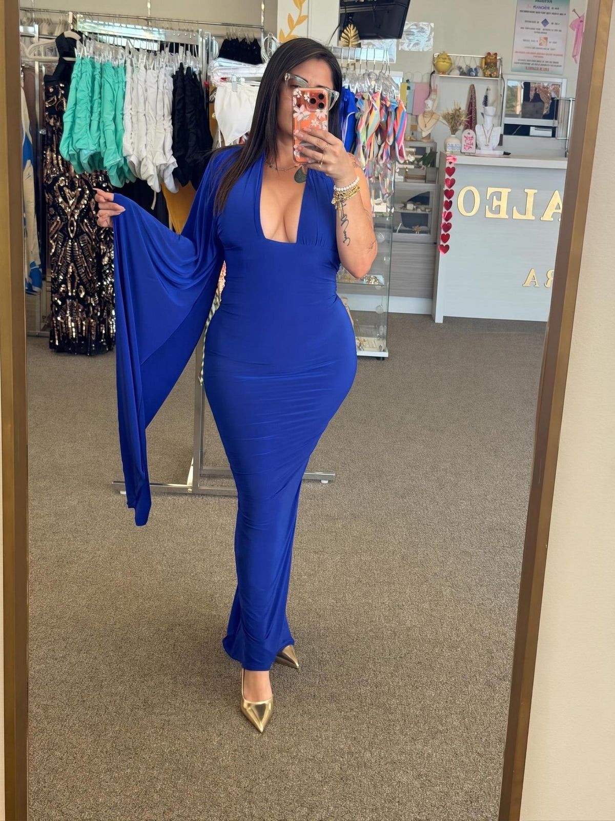 Vestido Azul Royal Maxi Dress