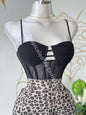 Black Mesh Corset Top
