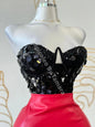 Bejeweled Bust Top Small / Negro