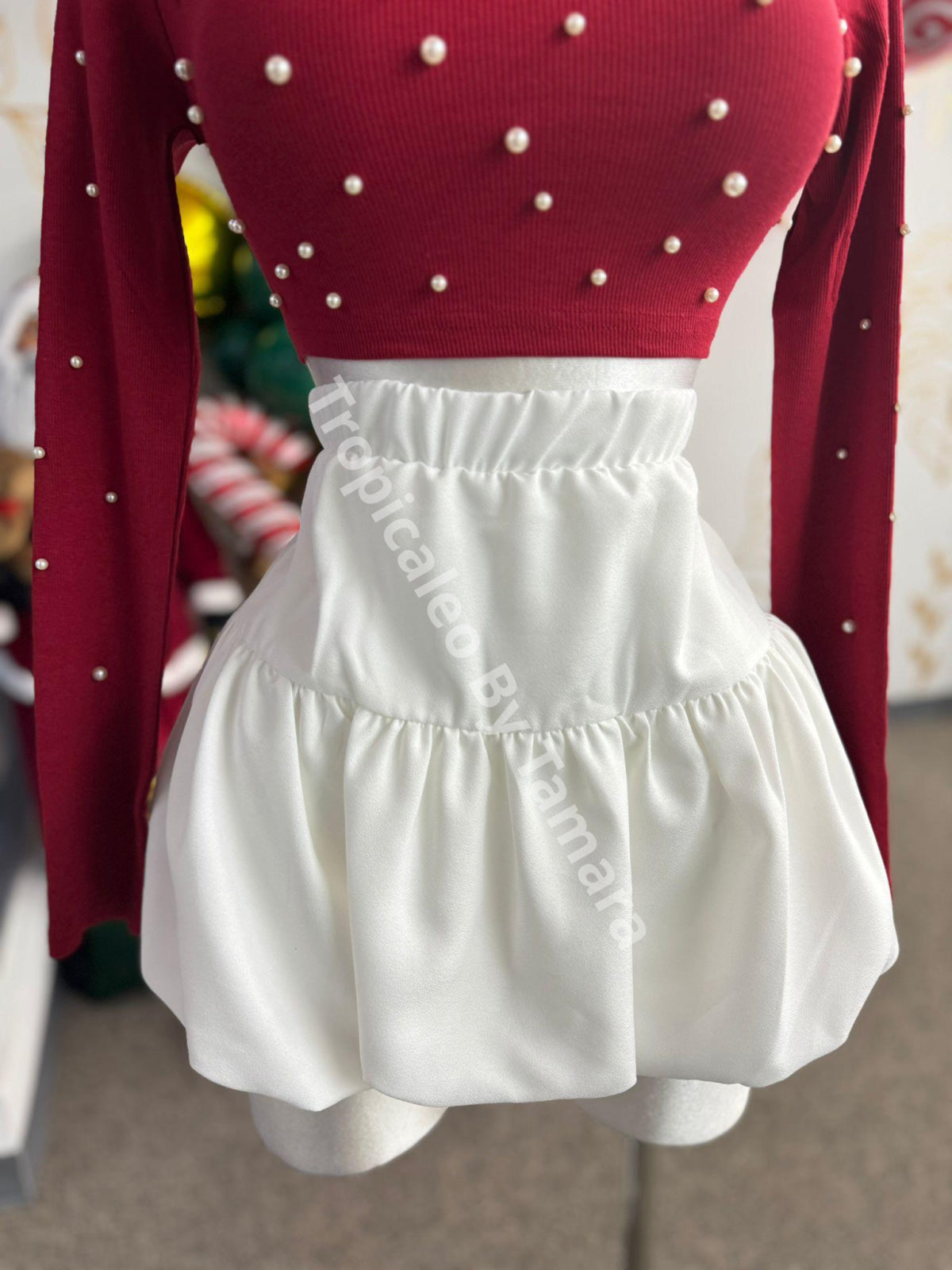 Long Sleeve Pearl Top