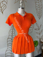 Top Polo & Skirt Set (Orange or Black)