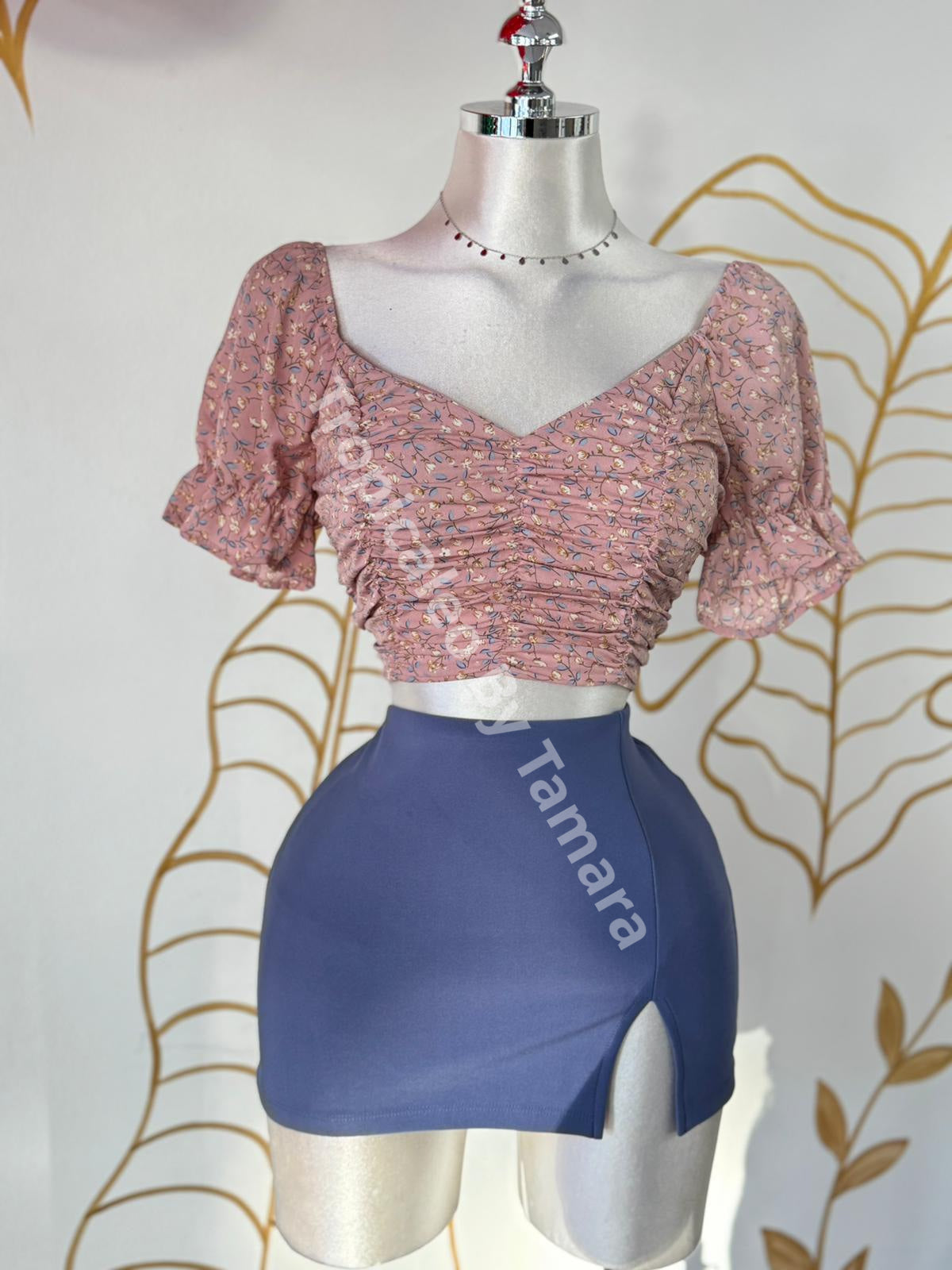 Floral Ruched Blouse
