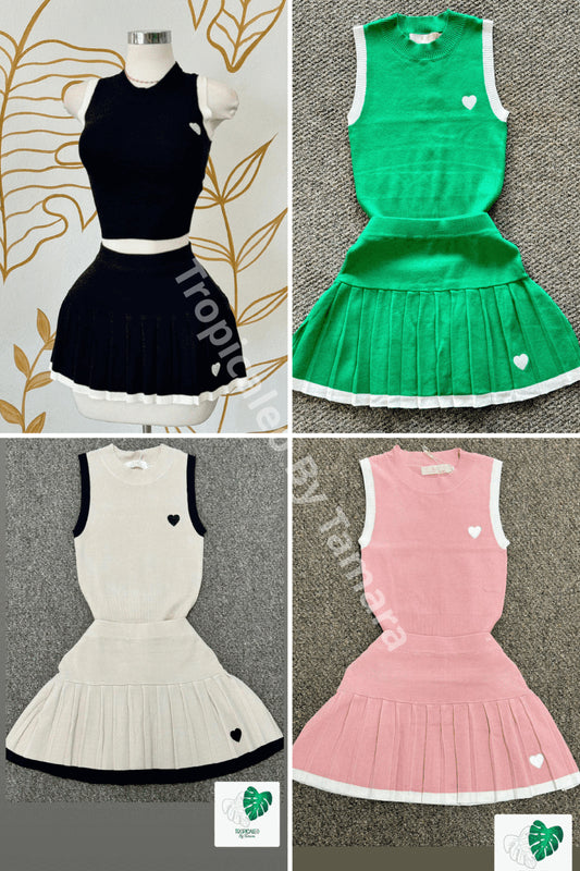 Preppy Heart Two-Piece Set (Disponibles 4 Colores)