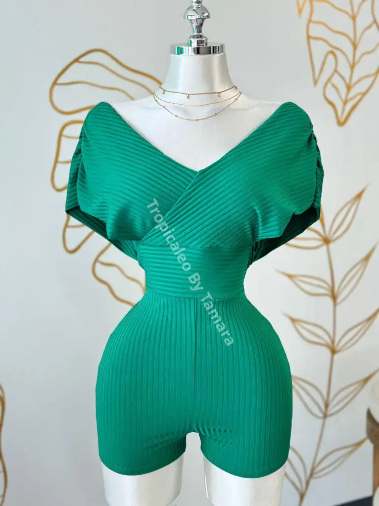 Emerald Vibes Romper