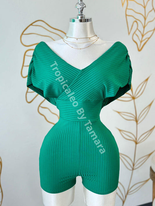 Emerald Vibes Romper