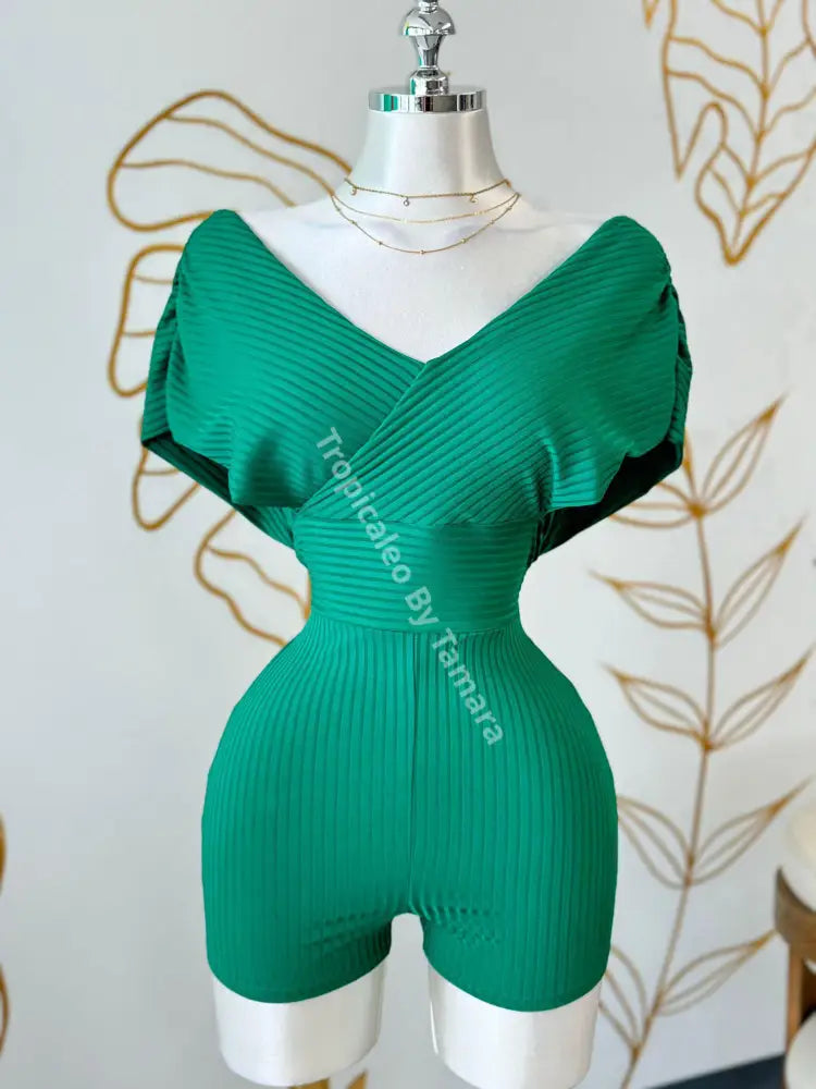 Emerald Vibes Romper