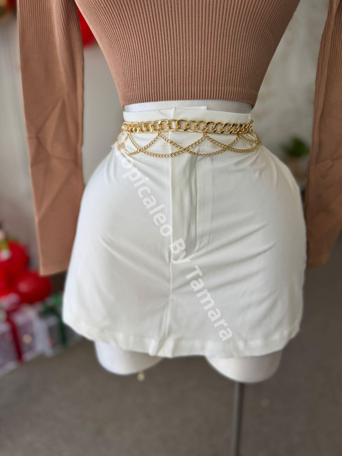 Ribbed Brown Top