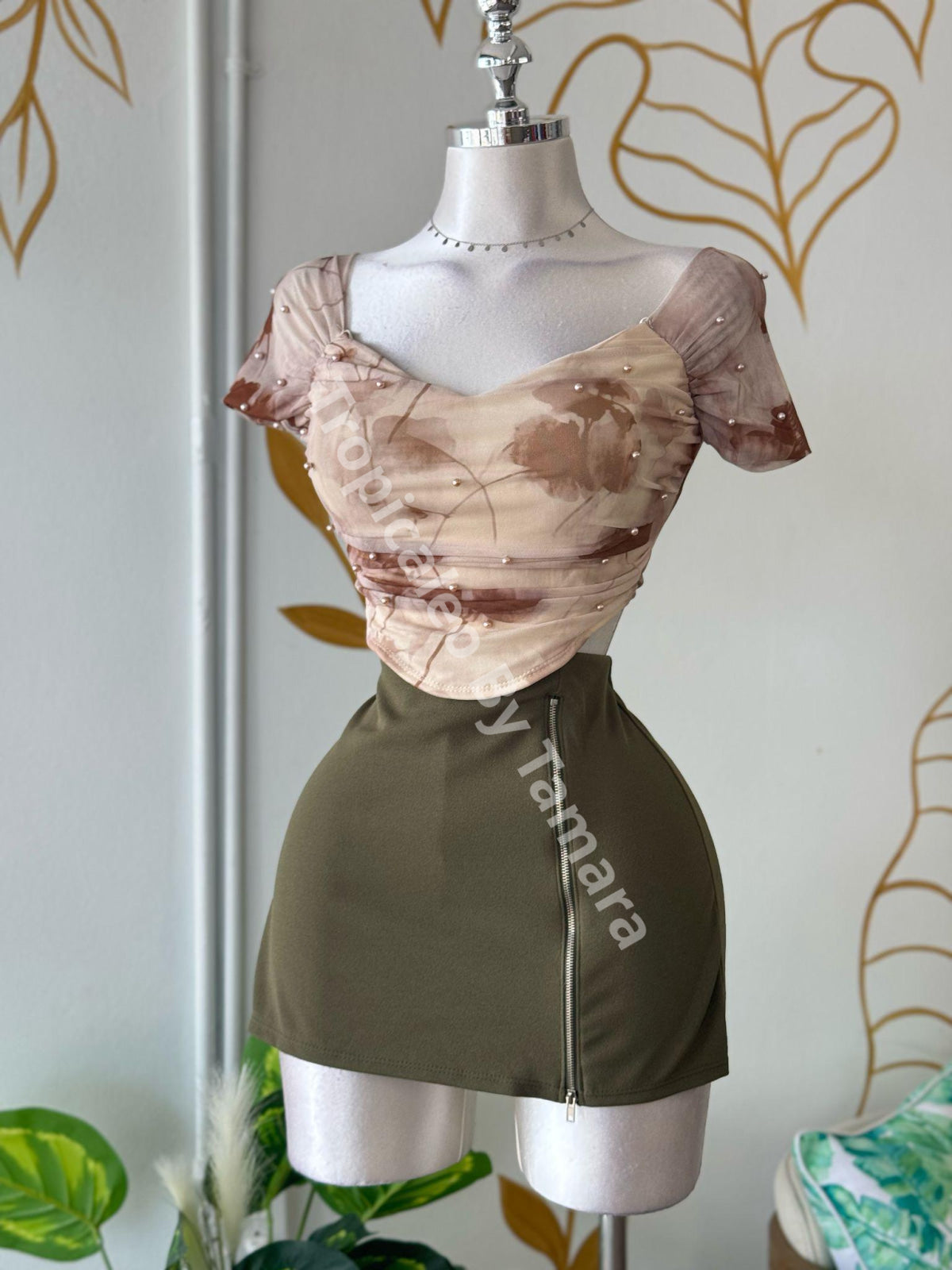 PearlBloom Crop Top