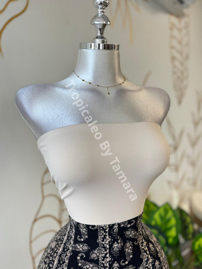 Nude Tube Crop Top