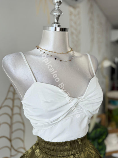 Twisted Charm Crop Top Large