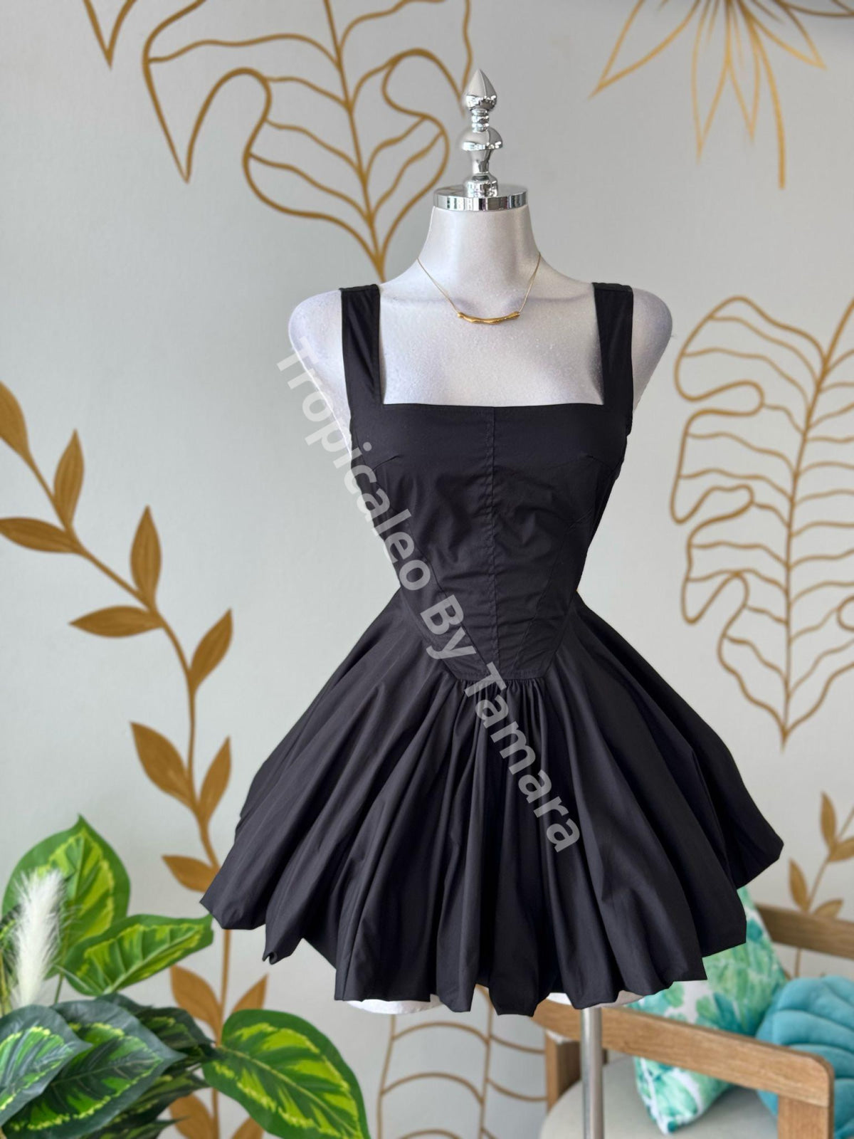 Black Puff Dress