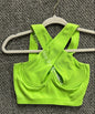 One-Shoulder Crop Top Onesize Verde Lima /