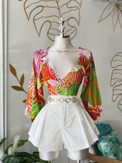 ColorBurst Wrap Top
