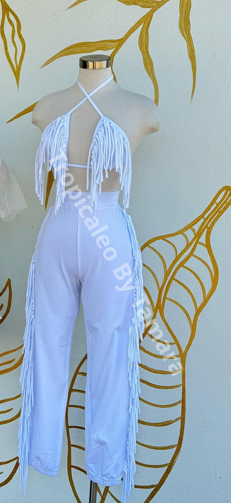 White Dreamcatcher Fringe Set