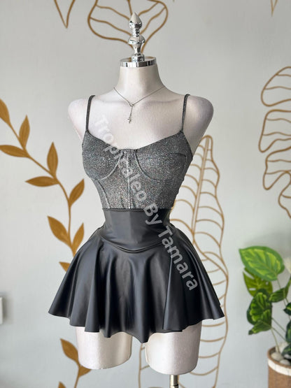 Starlight Leather Skort