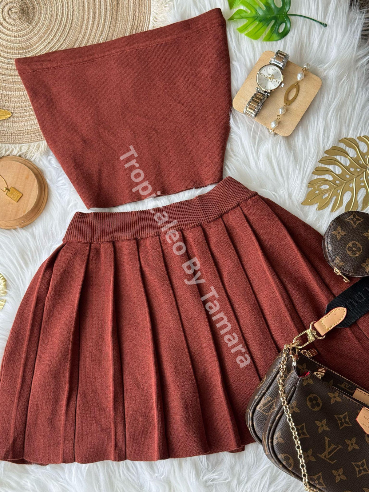 Rust Knit Set
