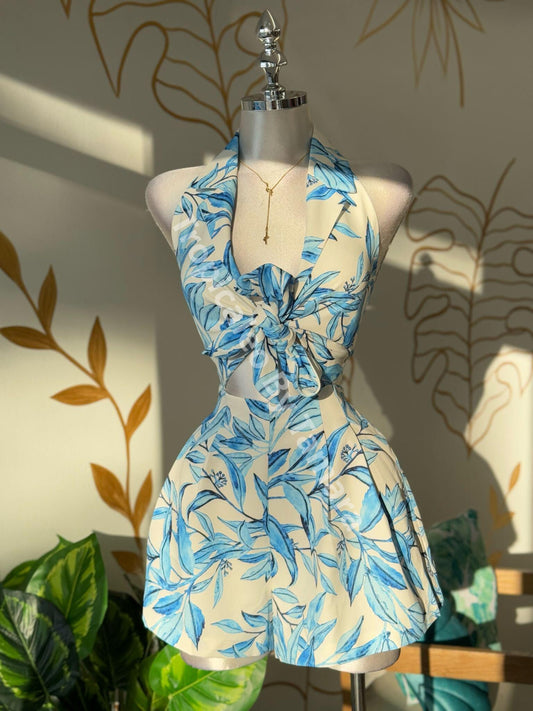 Blue & Ivory Breeze Romper (One-Piece)