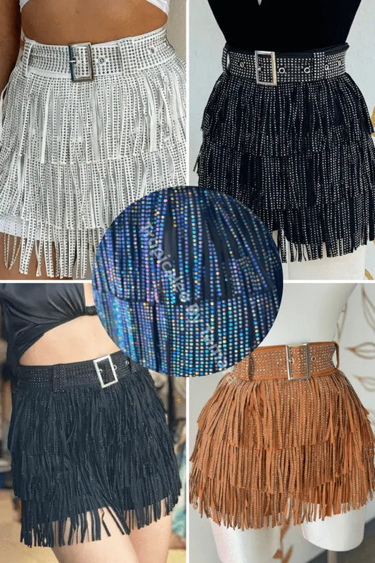 Fringe Mini Skort (5 Colores Disponibles)