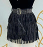 Fringe Mini Skort (5 Colores Disponibles) Medium / Negro Con Plata