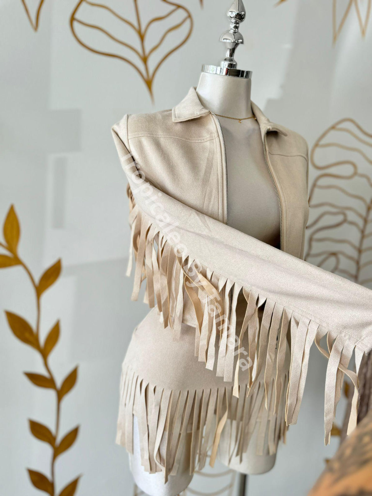 Fringed Suede Set