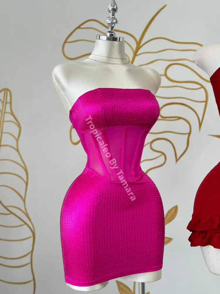 Fuchsia Dazzle Bodycon Dress