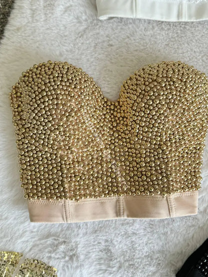 Gilded Corset Medium / Crema Y Dorado