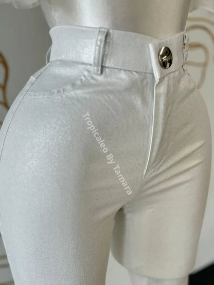 Glamour High-Rise Pants Medium / Blanco