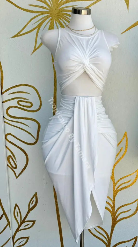 Goddess Twist Draped Dress