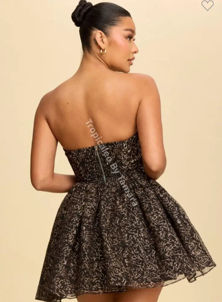 Golden Black Sparkle Dress