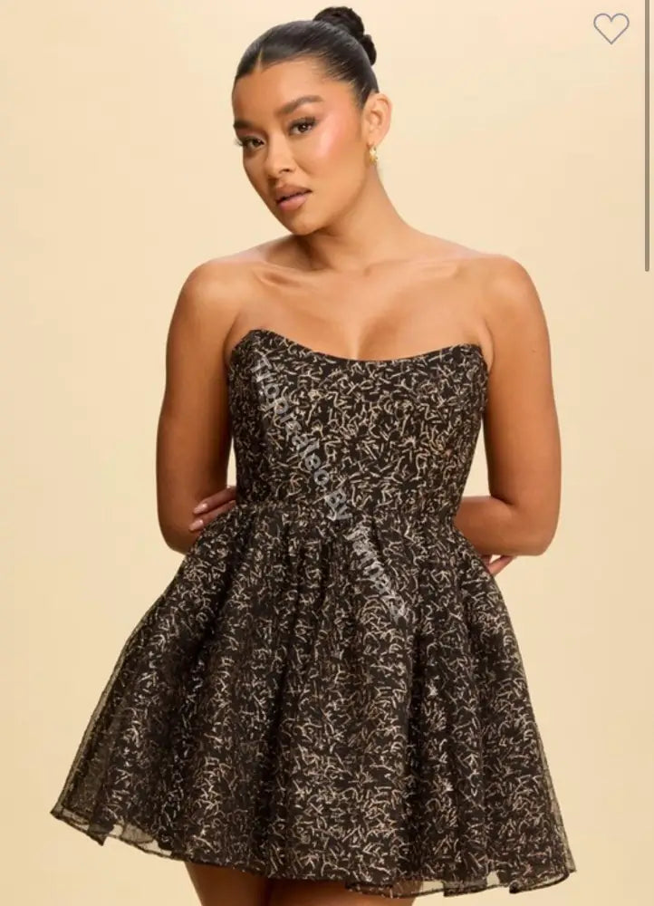 Golden Black Sparkle Dress