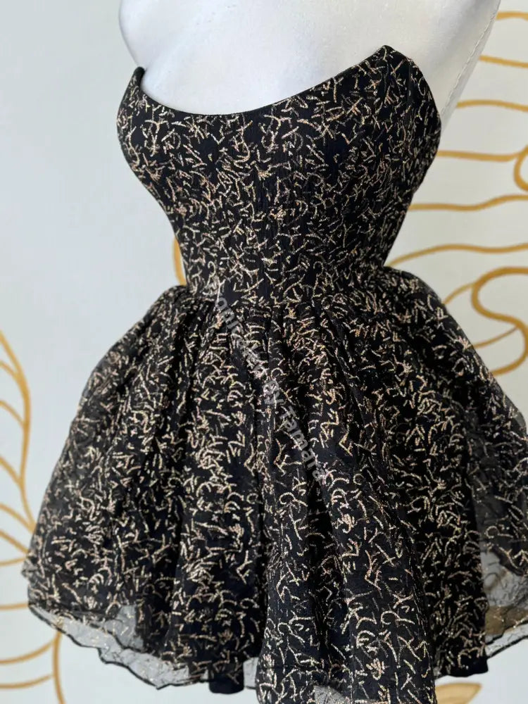 Golden Black Sparkle Dress