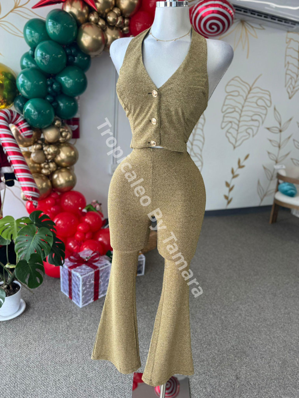 Golden Flare Pants