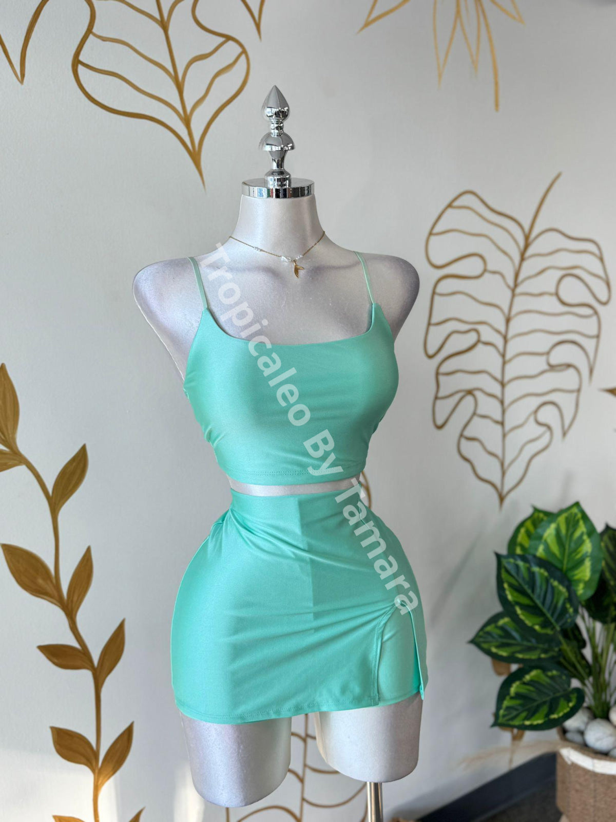 Green Mint Glam Two-Pieces Set