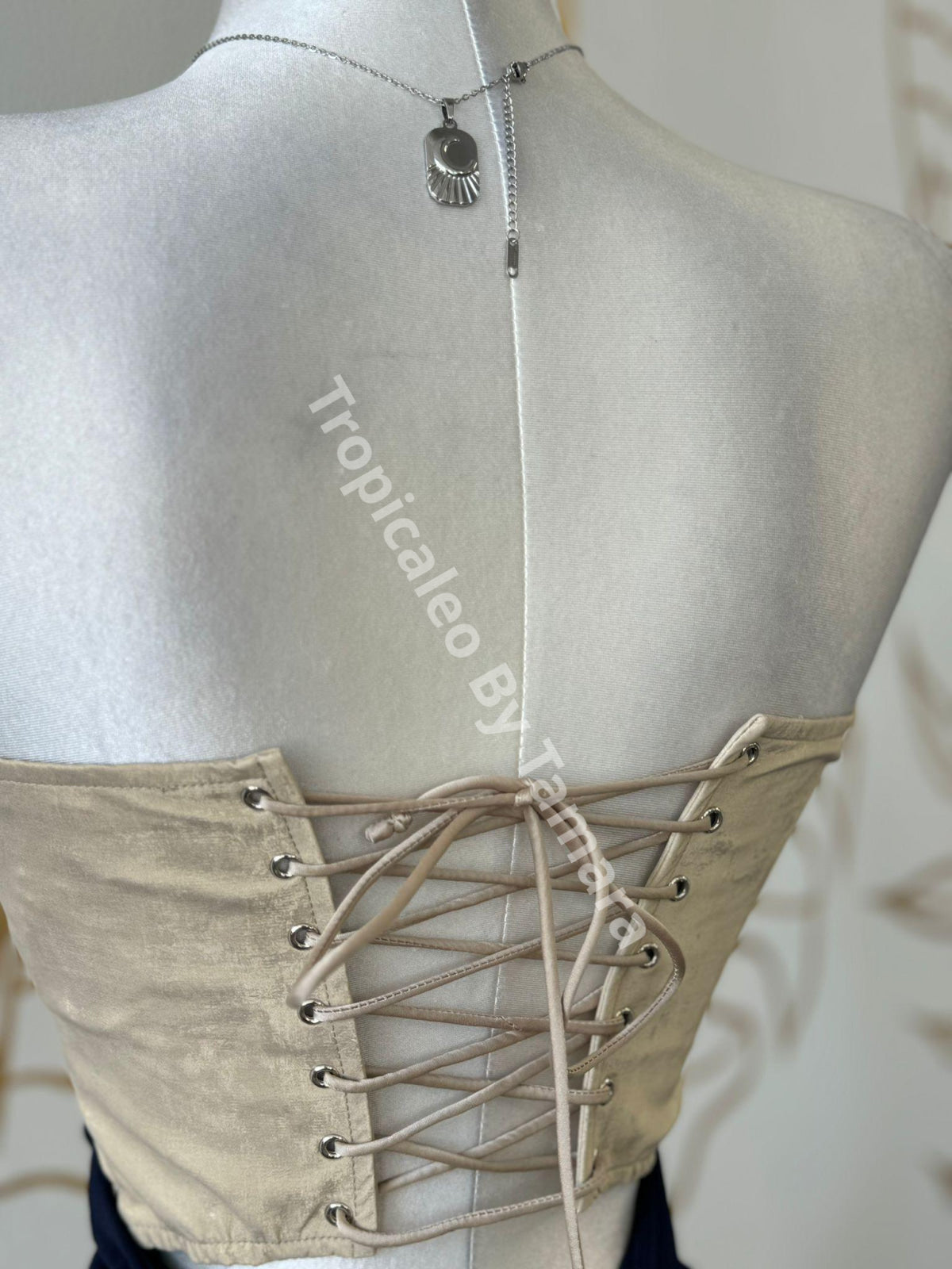 Lace-Up Sleeveless Crop Top