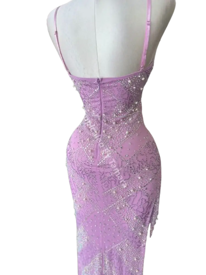 Lilac Sparkle Rhinestones Dress