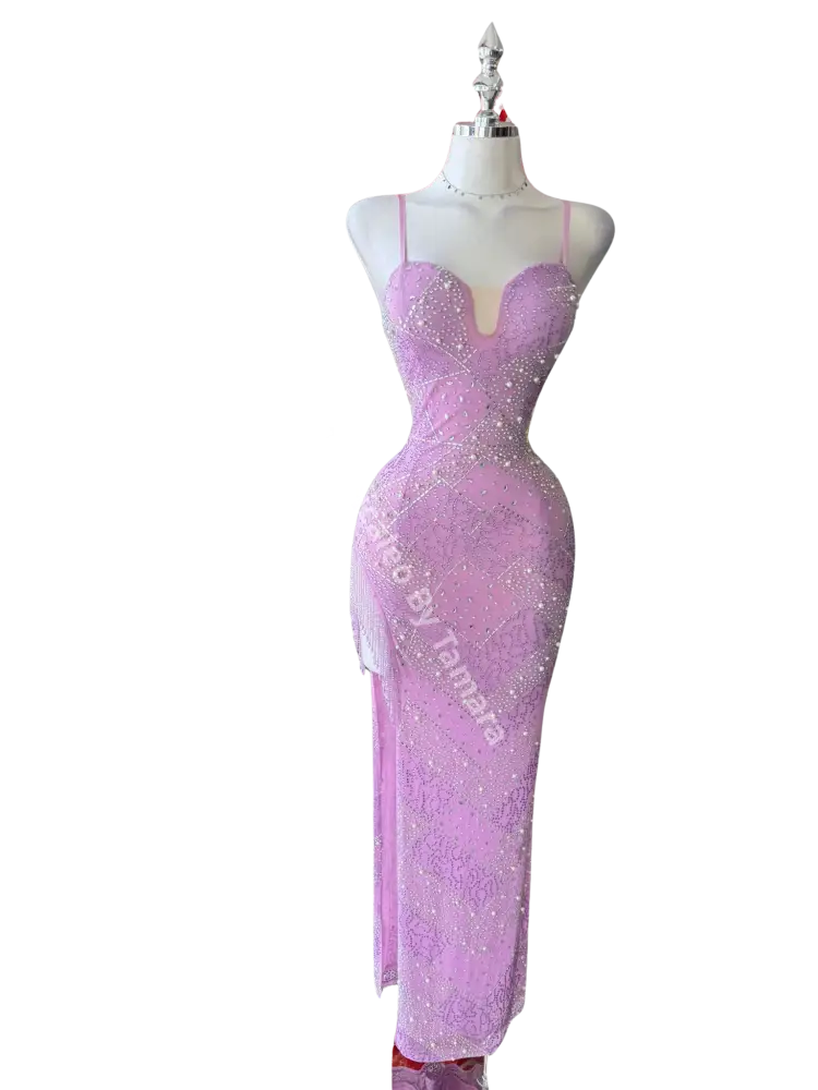 Lilac Sparkle Rhinestones Dress