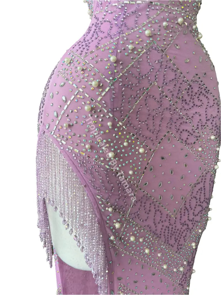 Lilac Sparkle Rhinestones Dress