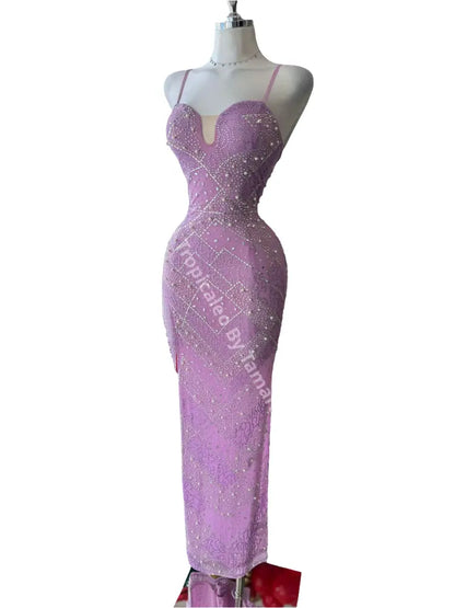 Lilac Sparkle Rhinestones Dress