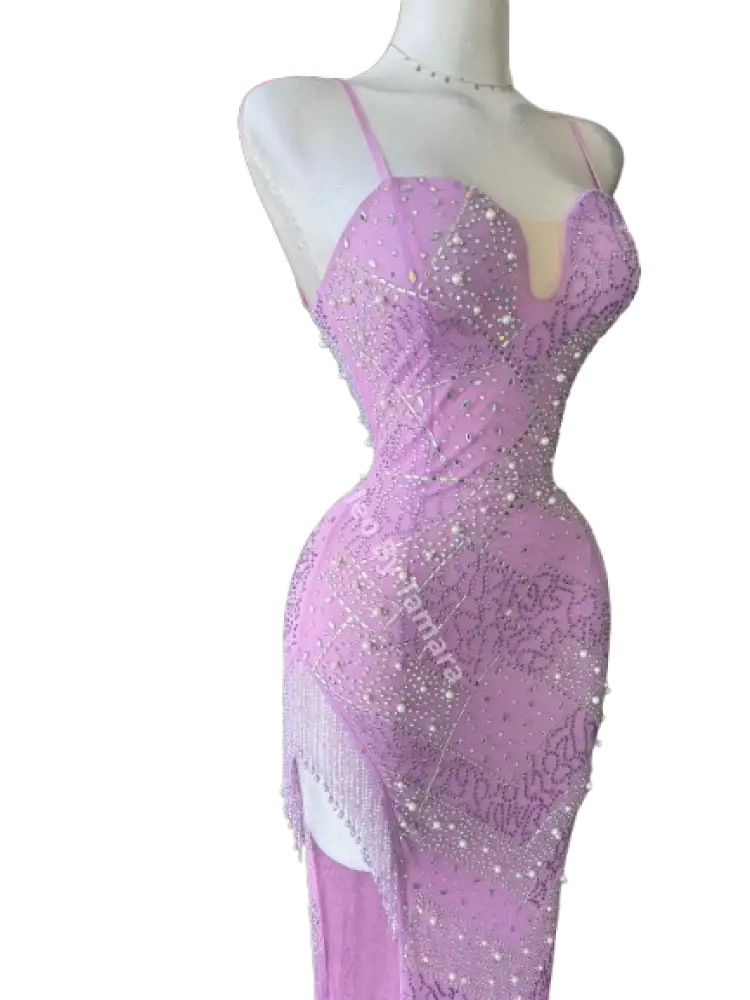 Lilac Sparkle Rhinestones Dress