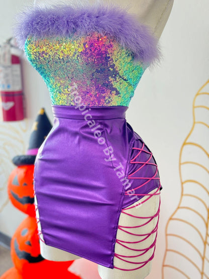 Mermaid Laced Dreams Mini Skirt