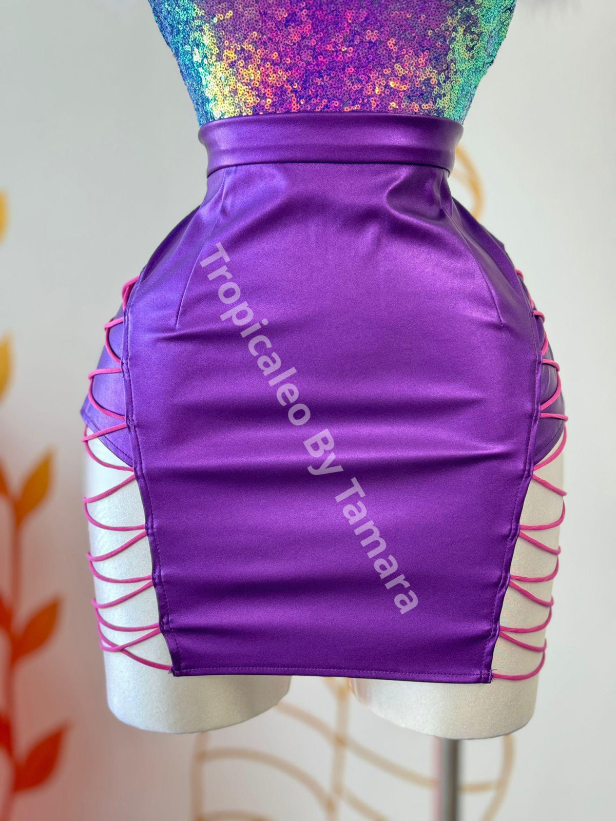 Mermaid Laced Dreams Mini Skirt Medium / Violeta